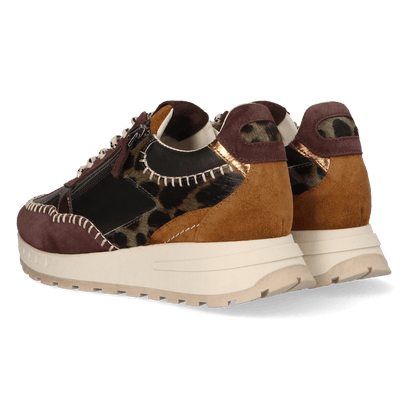 KAROL 04.04 Damen Leder-Sneaker Dark Brown/Purple