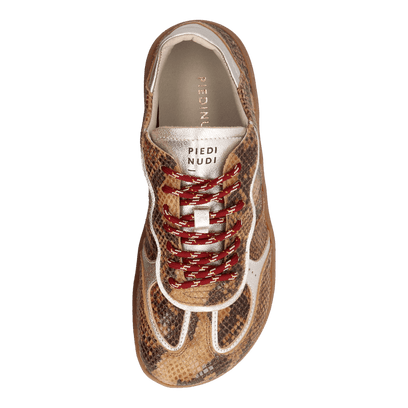 NUDI 01.01 Damen Leder-Sneaker Cuoio Snake