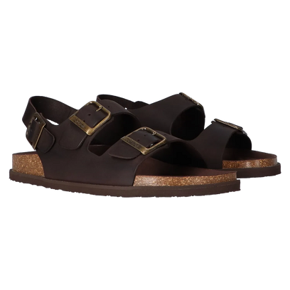 Gaston Herren Sandalen Dark Brown