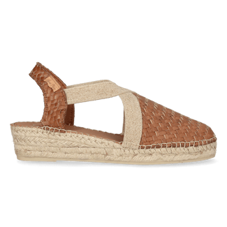 Siracusa Dames Leder-Espadrilles Cuiro