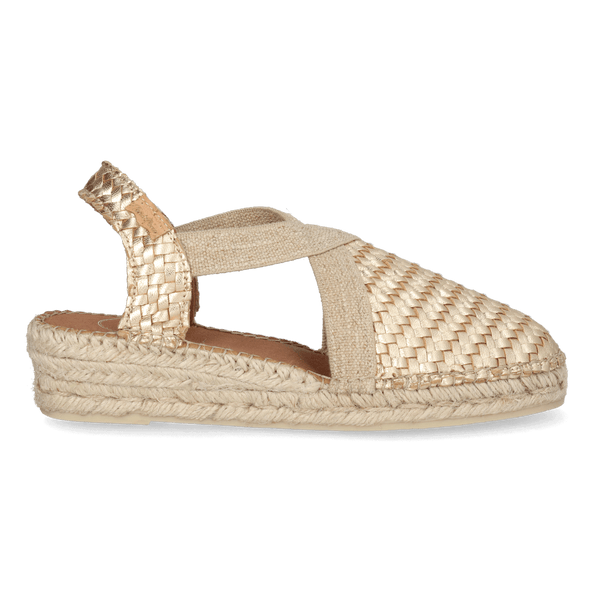 Siracusa Dames Leder-Espadrilles Plati