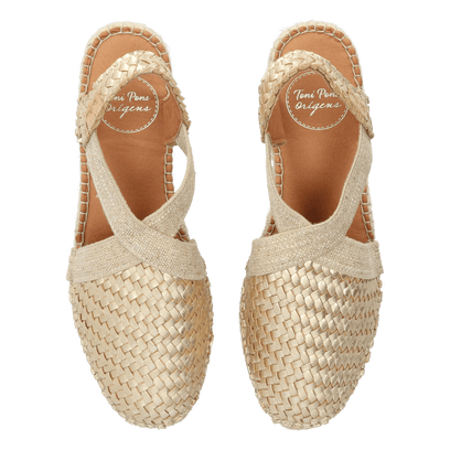 Siracusa Dames Leder-Espadrilles Plati