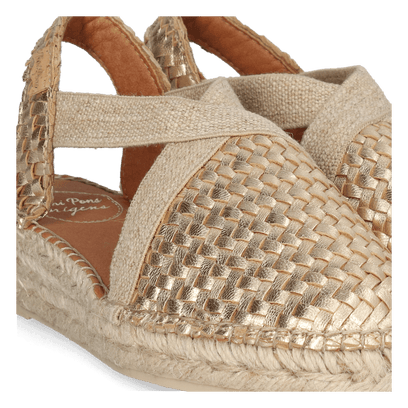 Siracusa Dames Leder-Espadrilles Plati