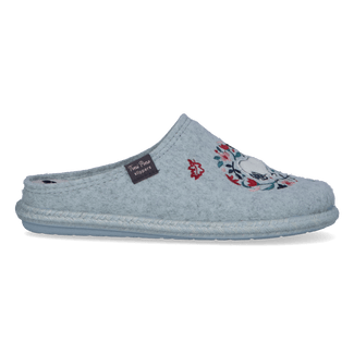 Snoopy Damen Filz-Hausschuhe Aqua