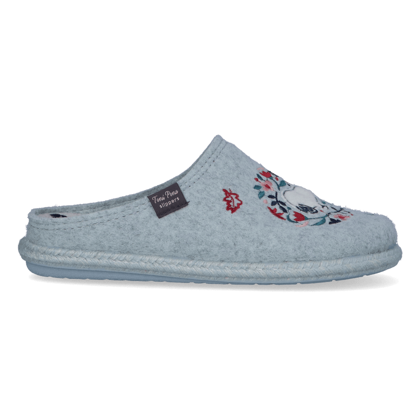 Snoopy Damen Filz-Hausschuhe Aqua