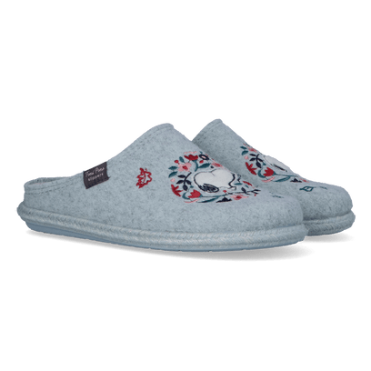 Snoopy Damen Filz-Hausschuhe Aqua
