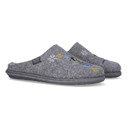 Snoopy Damen Filz-Hausschuhe Gris