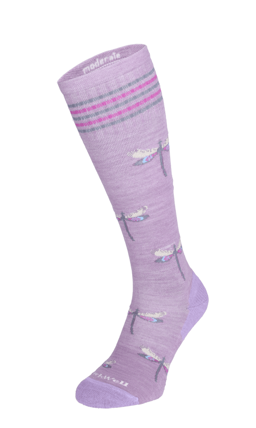 Dragonfly Damen Kompressionsstrümpfe 15-20 mmHg Blackberry Sparkle
