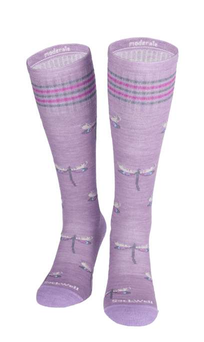 Dragonfly Damen Kompressionsstrümpfe 15-20 mmHg Blackberry Sparkle