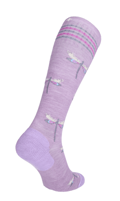 Dragonfly Damen Kompressionsstrümpfe 15-20 mmHg Blackberry Sparkle