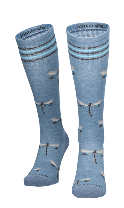 Dragonfly Damen Kompressionsstrümpfe 15-20 mmHg Bluestone Shimmer