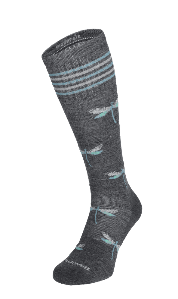 Dragonfly Damen Kompressionsstrümpfe 15-20 mmHg Charcoal Sparkle