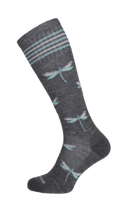 Dragonfly Damen Kompressionsstrümpfe 15-20 mmHg Charcoal Sparkle