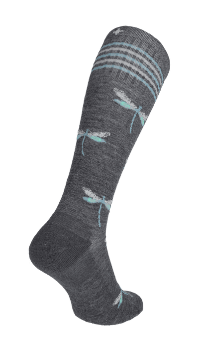 Dragonfly Damen Kompressionsstrümpfe 15-20 mmHg Charcoal Sparkle