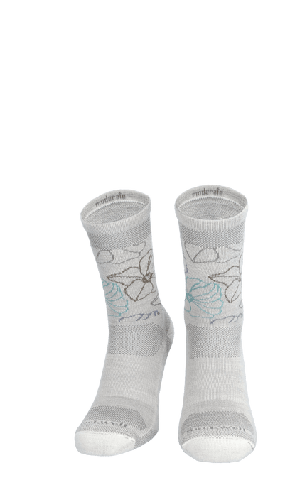 Petal Power Crew Damen Wandersocken 15-20 mmHg Natural