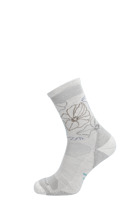 Petal Power Crew Damen Wandersocken 15-20 mmHg Natural