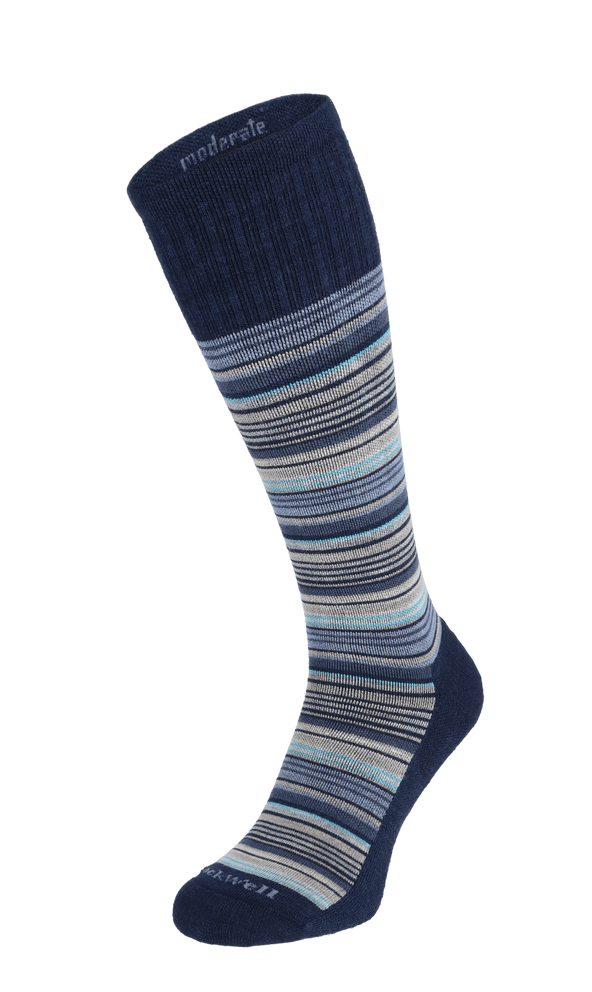 Sunset Stripe Herren Kompressionsstrümpfe 10-15 mmHg Navy