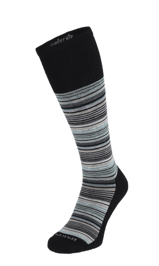 Sunset Stripe Herren Kompressionsstrümpfe 10-15 mmHg Black