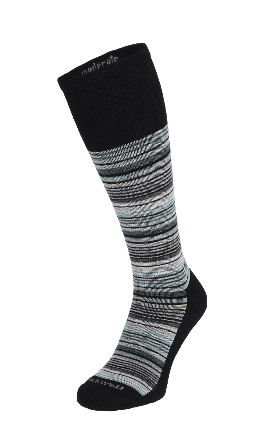 Sunset Stripe Herren Kompressionsstrümpfe 10-15 mmHg Black