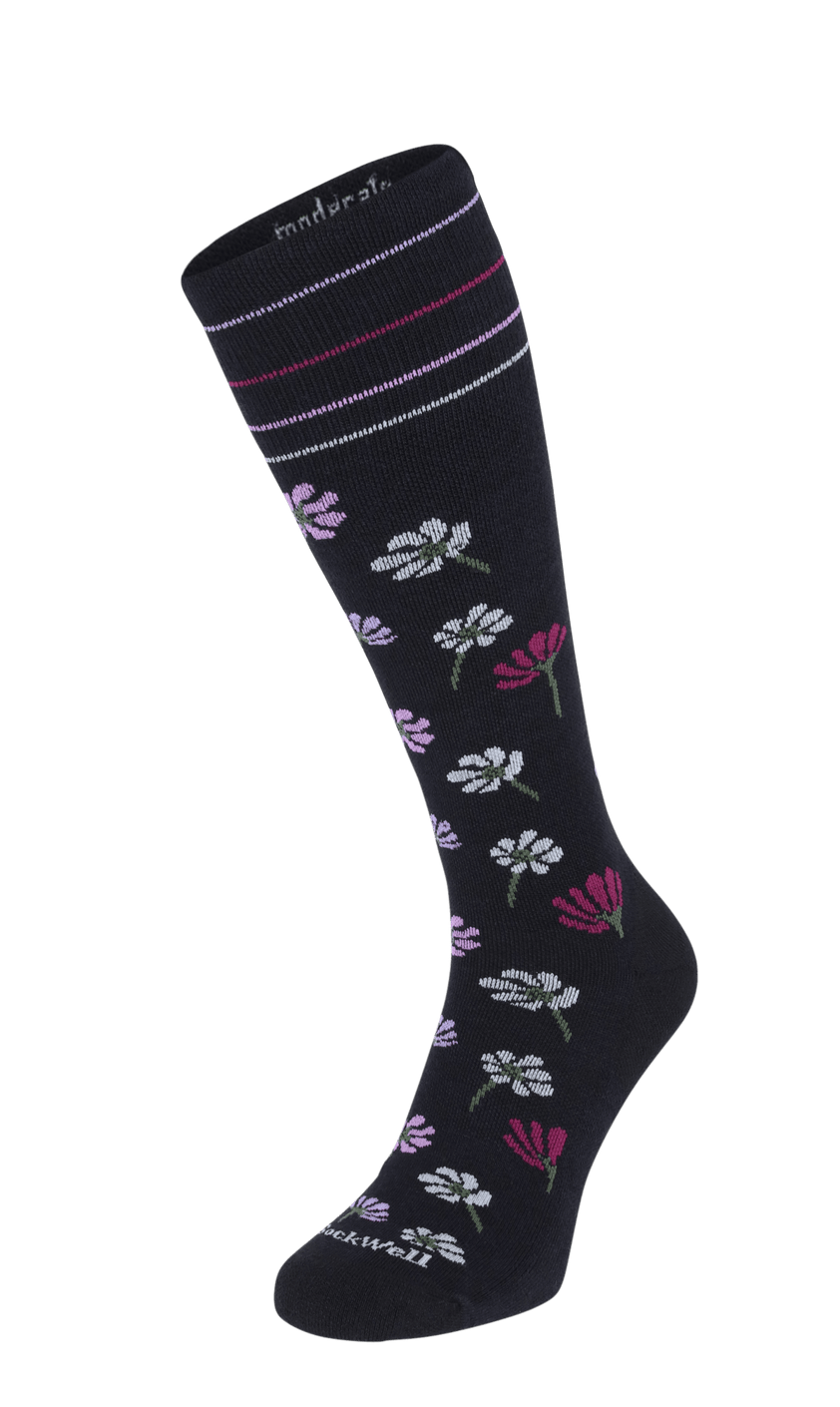 Field Flower Damen Kompressionsstrümpfe 15-20 mmHg Black