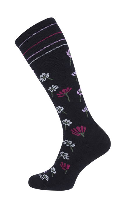 Field Flower Damen Kompressionsstrümpfe 15-20 mmHg Black