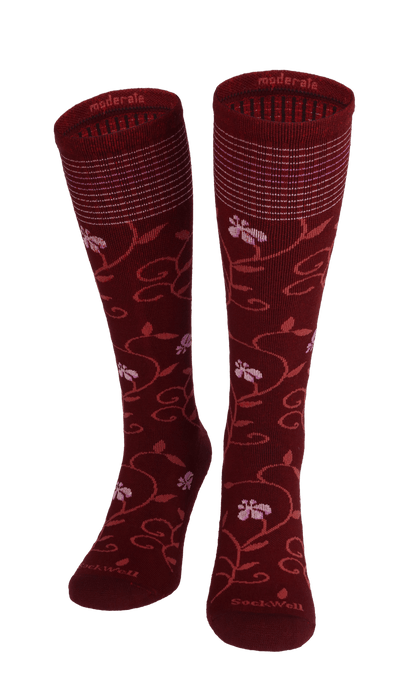 Full Sun Damen Kompressionsstrümpfe 15-20 mmHg Cranberry