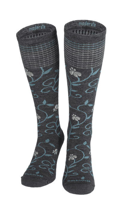 Full Sun Damen Kompressionsstrümpfe 15-20 mmHg Charcoal
