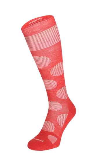 Featherweight Dot Damen Kompressionsstrümpfe 15-20 mmHg Poppy