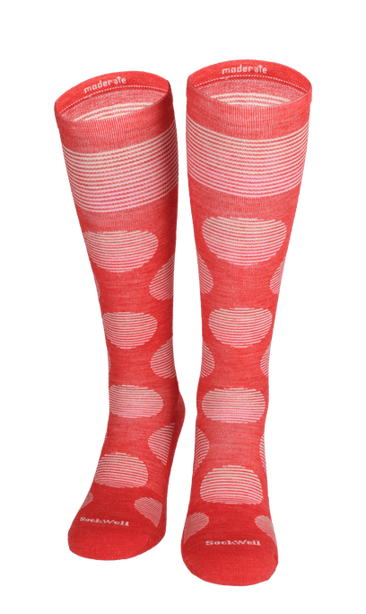 Featherweight Dot Damen Kompressionsstrümpfe 15-20 mmHg Poppy