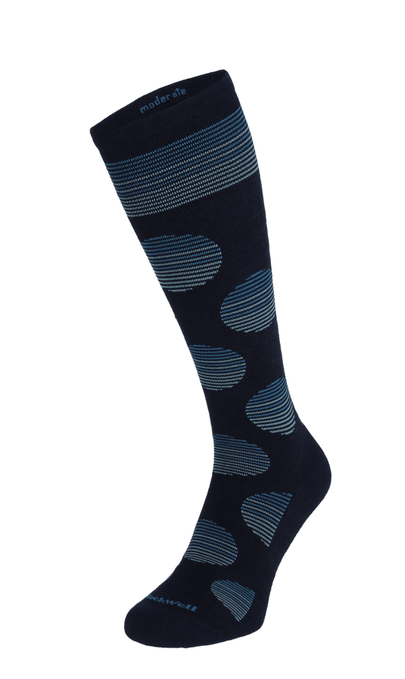 Featherweight Dot Damen Kompressionsstrümpfe 15-20 mmHg Navy