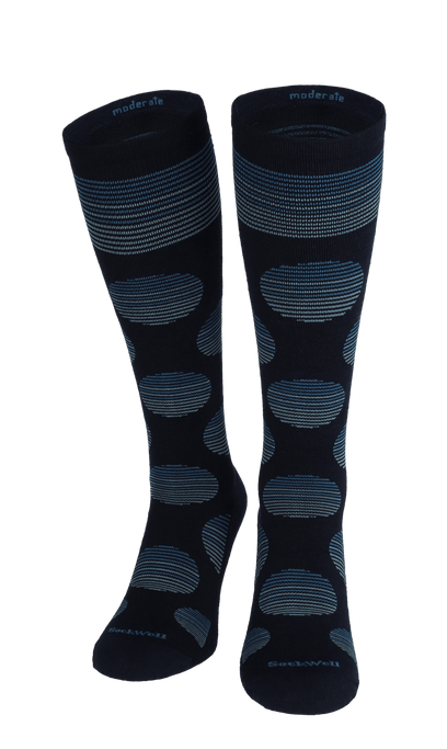 Featherweight Dot Damen Kompressionsstrümpfe 15-20 mmHg Navy