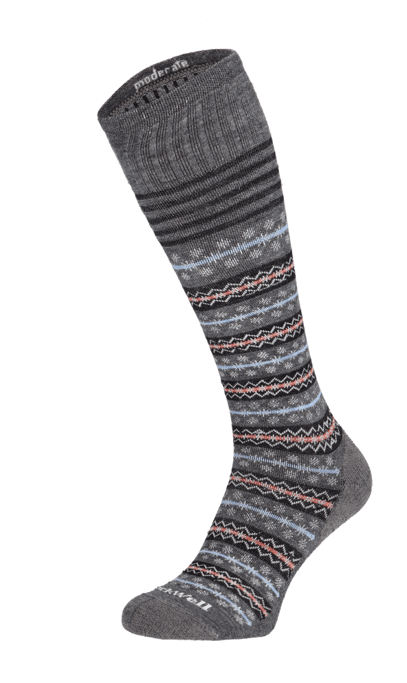 Mini Fairisle Damen Kompressionsstrümpfe 15-20 mmHg Charcoal