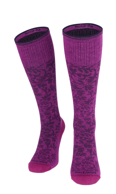 Damask Damen Kompressionsstrümpfe 15-20 mmHg Violet