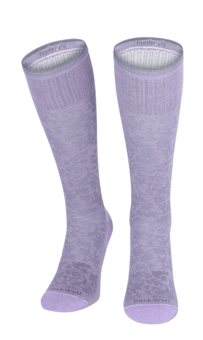 Damask Damen Kompressionsstrümpfe 15-20 mmHg Lavender