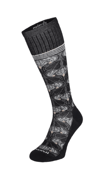 Floral Tapestry Damen Kompressionsstrümpfe 15-20 mmHg Black