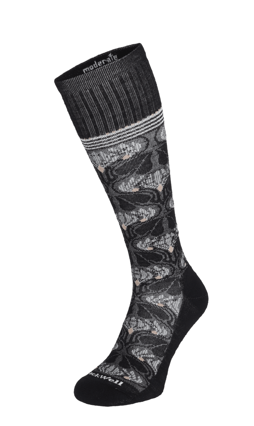Floral Tapestry Damen Kompressionsstrümpfe 15-20 mmHg Black