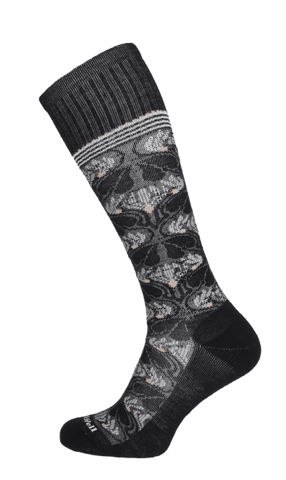 Floral Tapestry Damen Kompressionsstrümpfe 15-20 mmHg Black