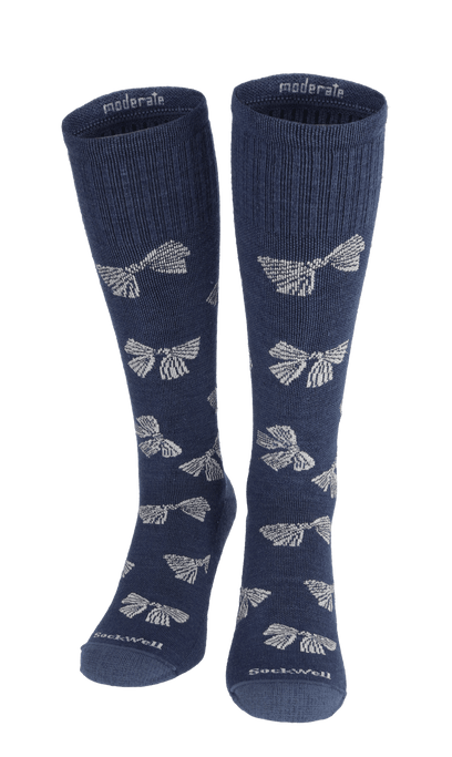 Bows Damen Kompressionsstrümpfe 15-20 mmHg Denim
