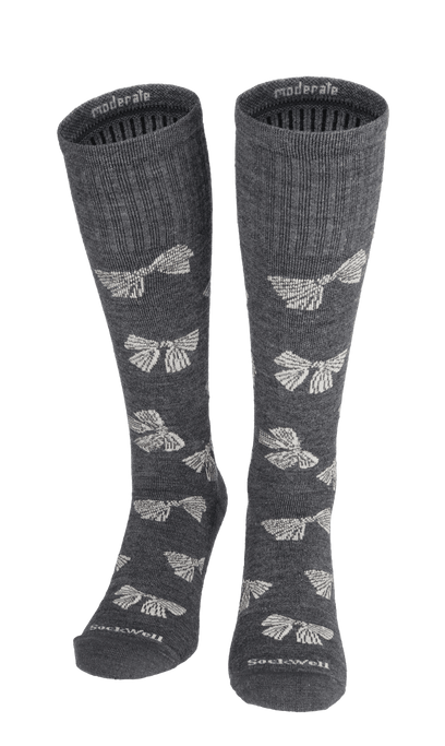 Bows Damen Kompressionsstrümpfe 15-20 mmHg Charcoal