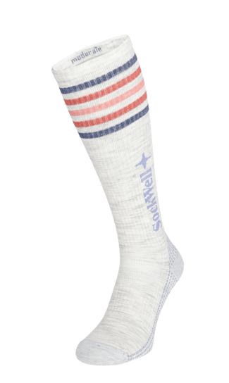 Run Club Damen Sportsocken 15-20 mmHg Ash