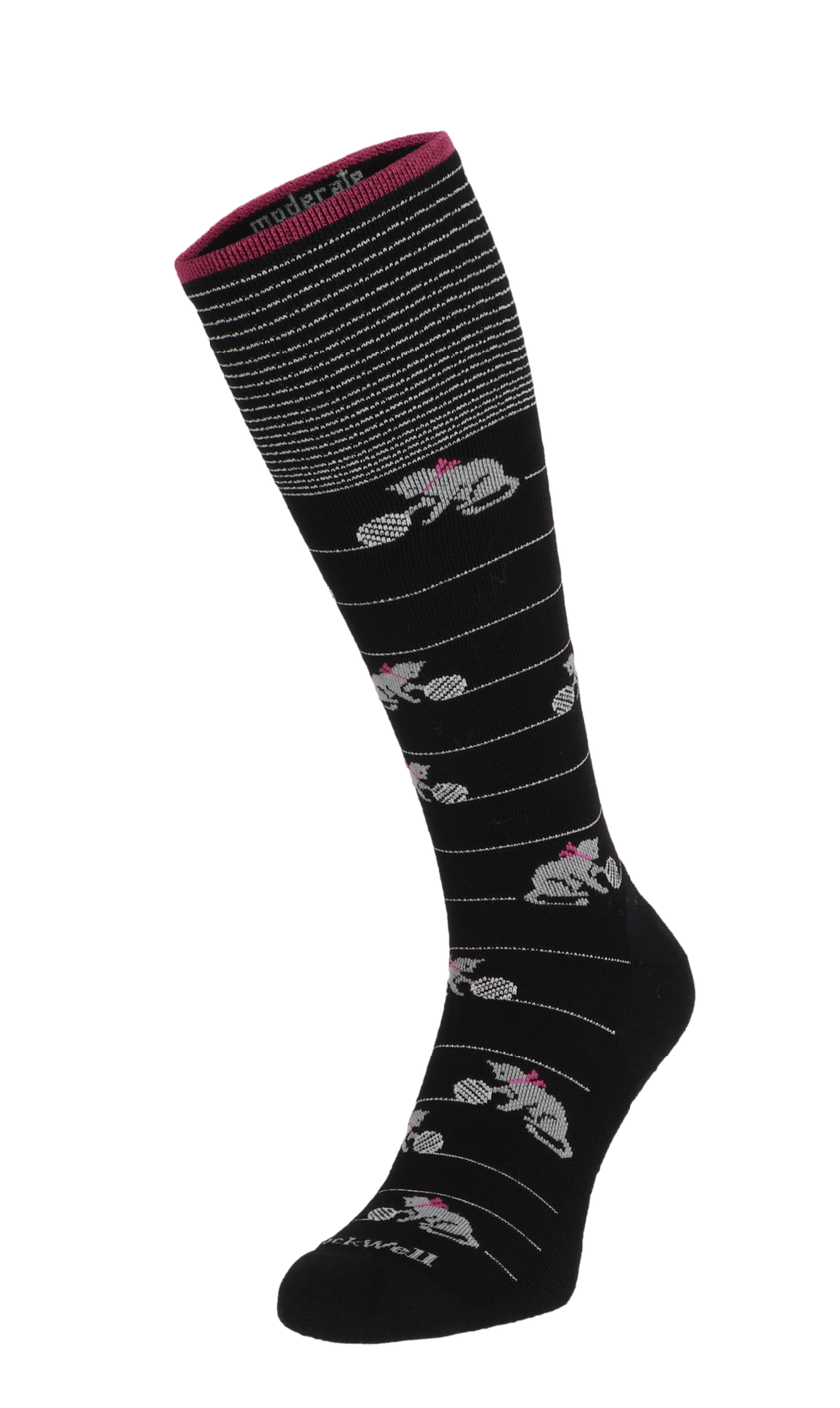 Playful Damen Kompressionsstrümpfe 15-20 mmHg Black