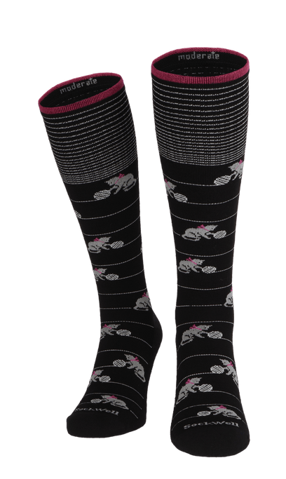 Playful Damen Kompressionsstrümpfe 15-20 mmHg Black