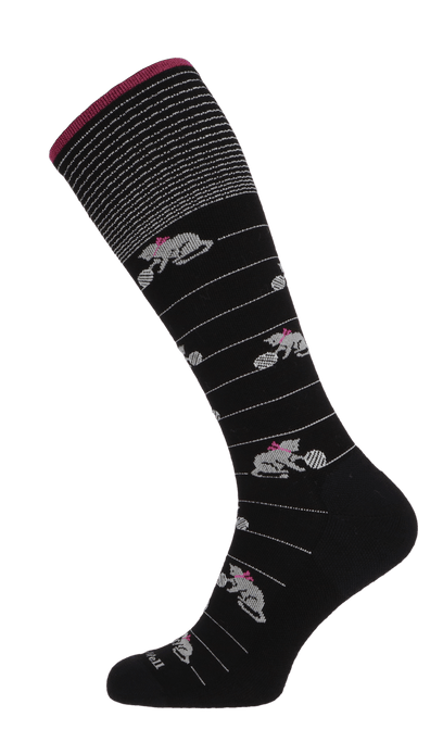Playful Damen Kompressionsstrümpfe 15-20 mmHg Black