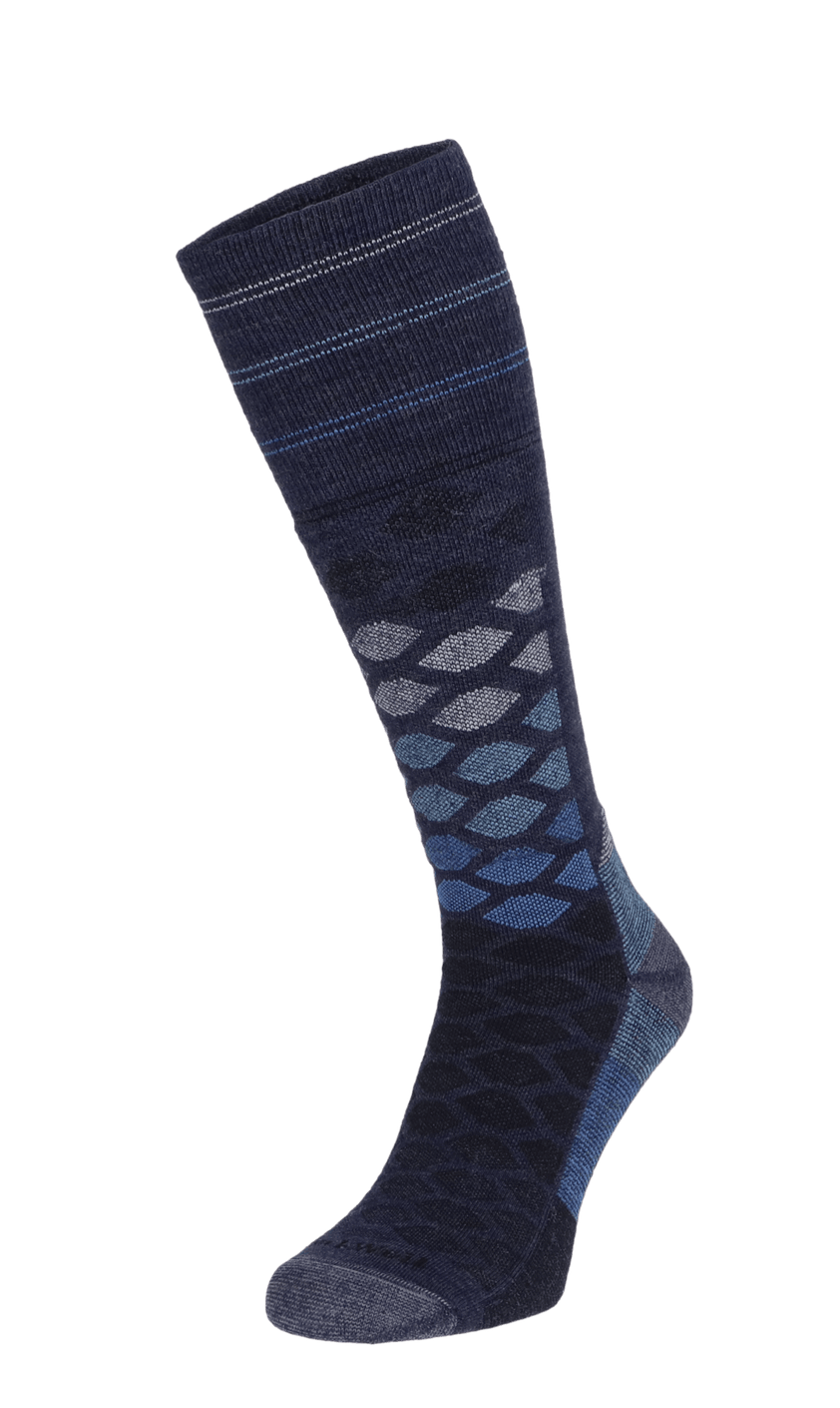 The Edge Medium Herren Skisocken 15-20 mmHg Denim