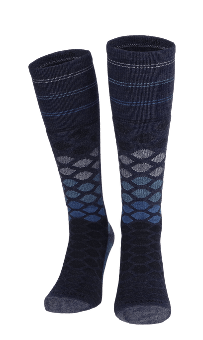 The Edge Medium Herren Skisocken 15-20 mmHg Denim