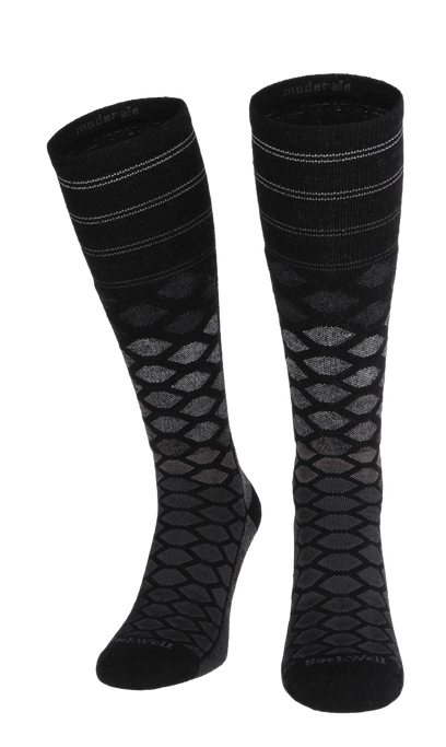 The Edge Medium Herren Skisocken 15-20 mmHg Black