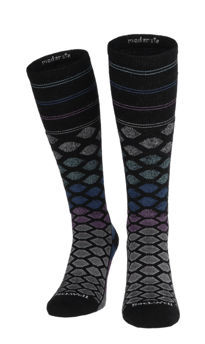The Edge Medium Damen Skisocken 15-20 mmHg Black