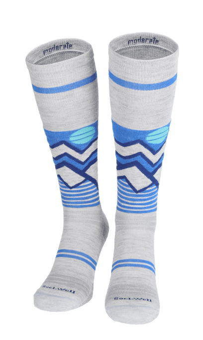 Snow Peak Herren Skisocken 15-20 mmHg Ash