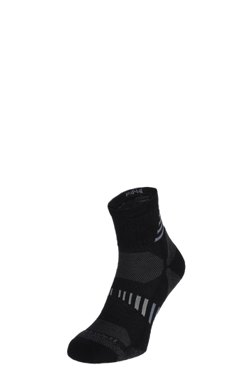 Ascend II Quarter Herren Wandersocken 15-20 mmHg Black