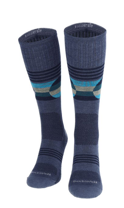 North Rim Crew Herren Wandersocken 15-20 mmHg Denim